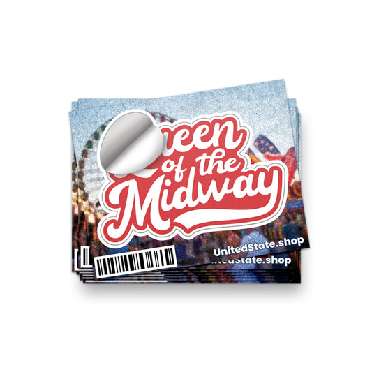 Queen of the Midway Wordmark Sticker