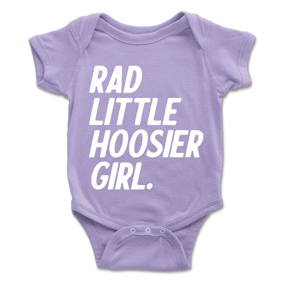 Rad Little Hoosier Girl Onesie - United State of Indiana