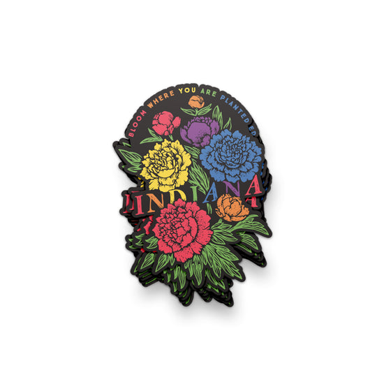 Rainbow IN Bloom Sticker - United State of Indiana