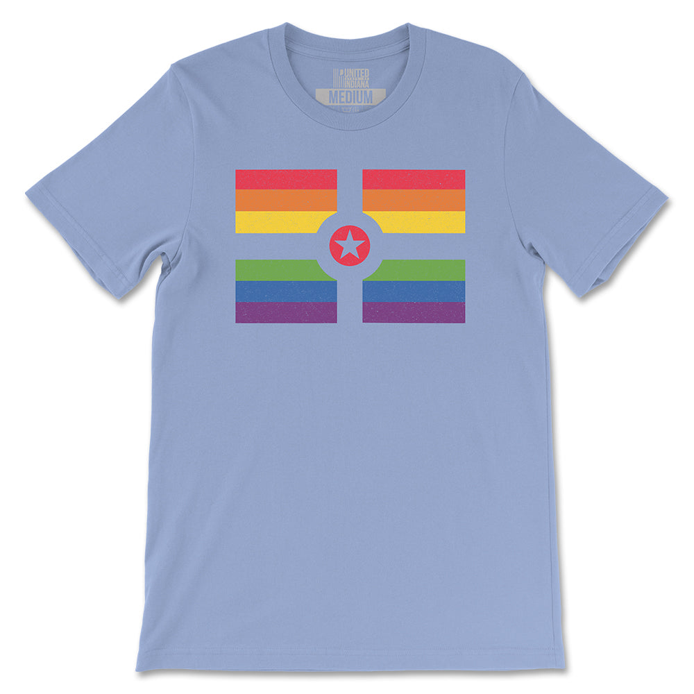 Rainbow Indy Flag Tee ***CLEARANCE*** - United State of Indiana