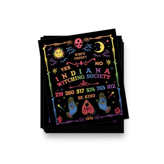 Rainbow Witching Society Sticker - United State of Indiana