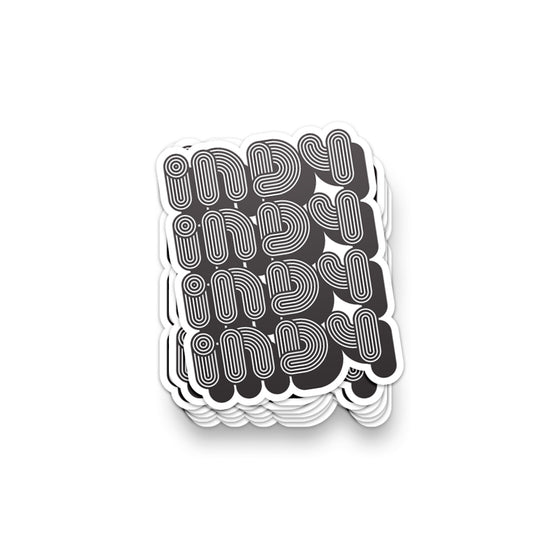 Retro Indy Sticker - United State of Indiana