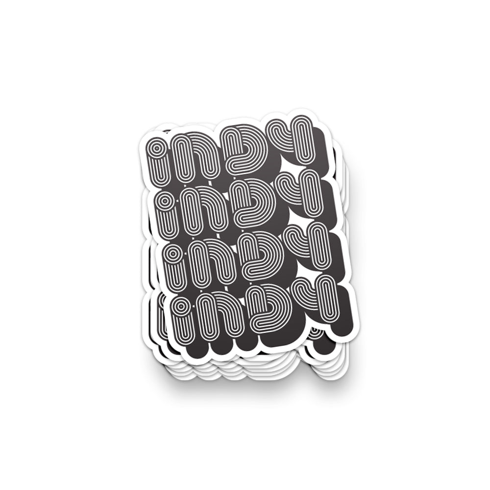 Retro Indy Sticker - United State of Indiana