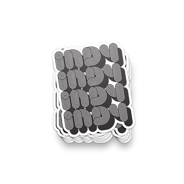 Retro Indy Sticker - United State of Indiana