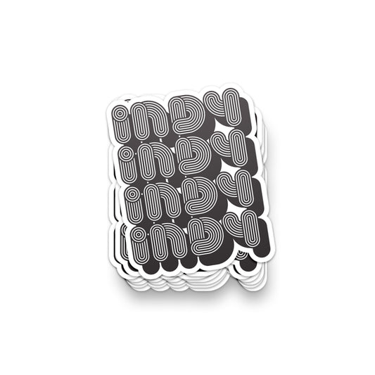 Retro Indy Sticker - United State of Indiana