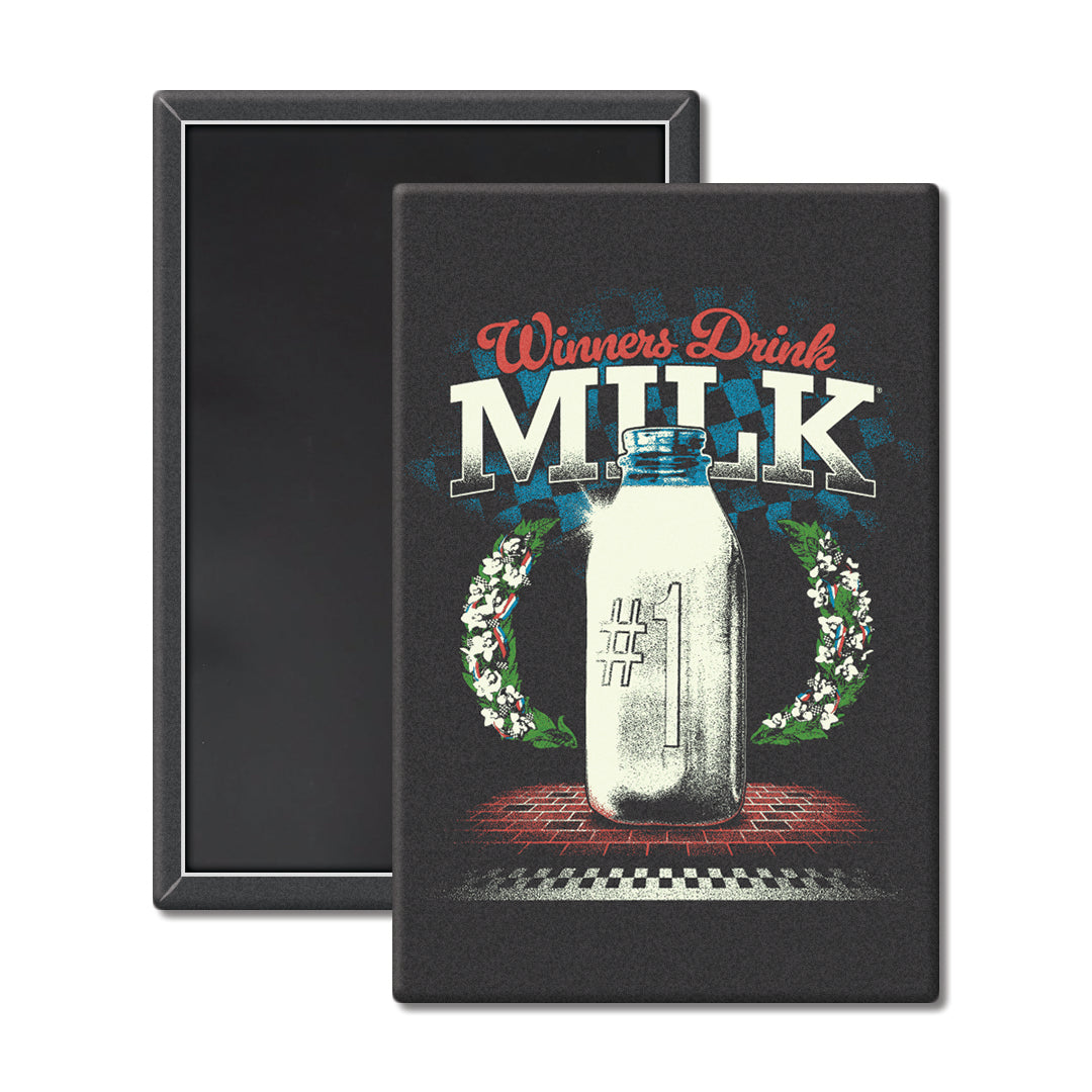 Retro Winners Drink Milk Magnet - United State of Indiana