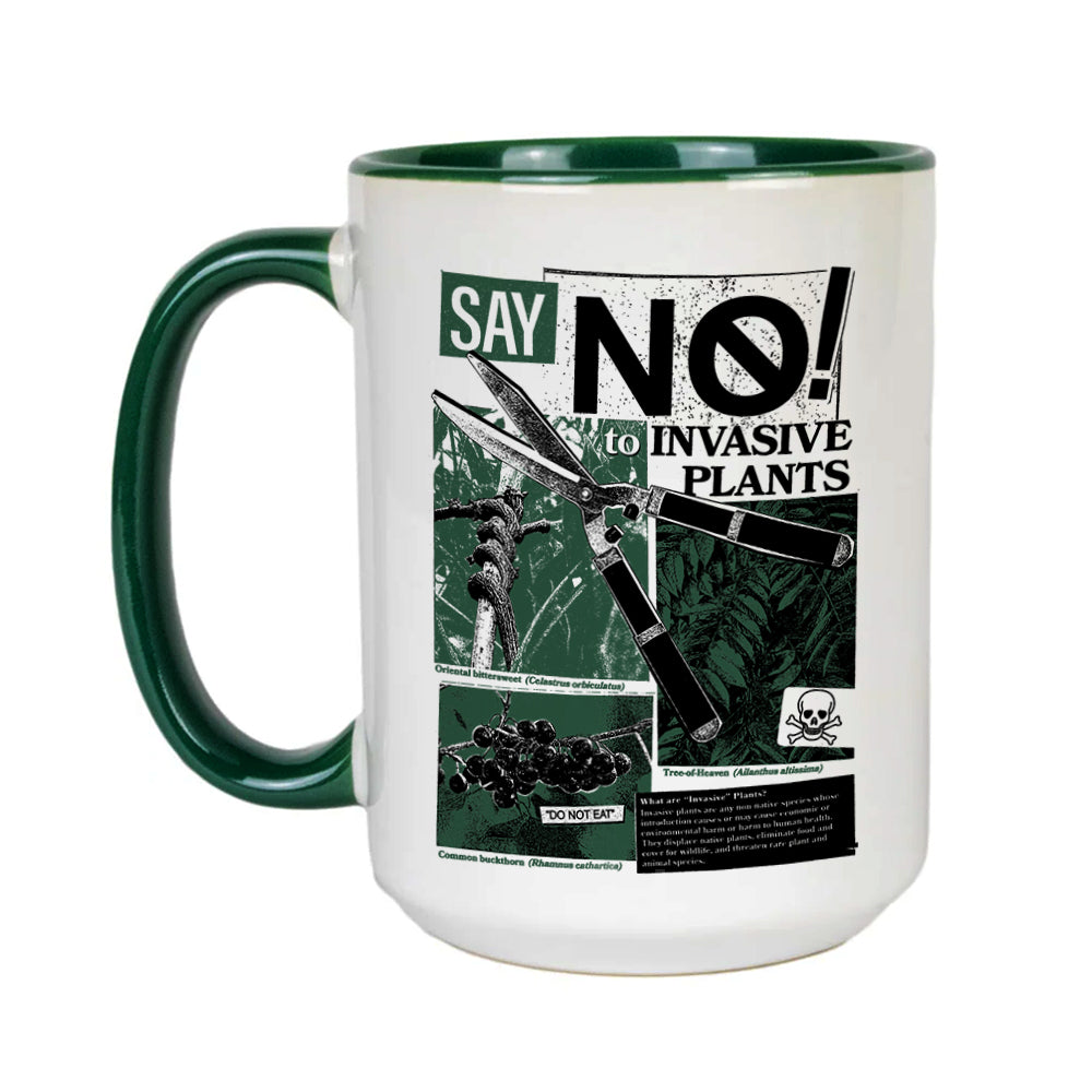 Say No to Invasive Plants Mug - United State of Indiana