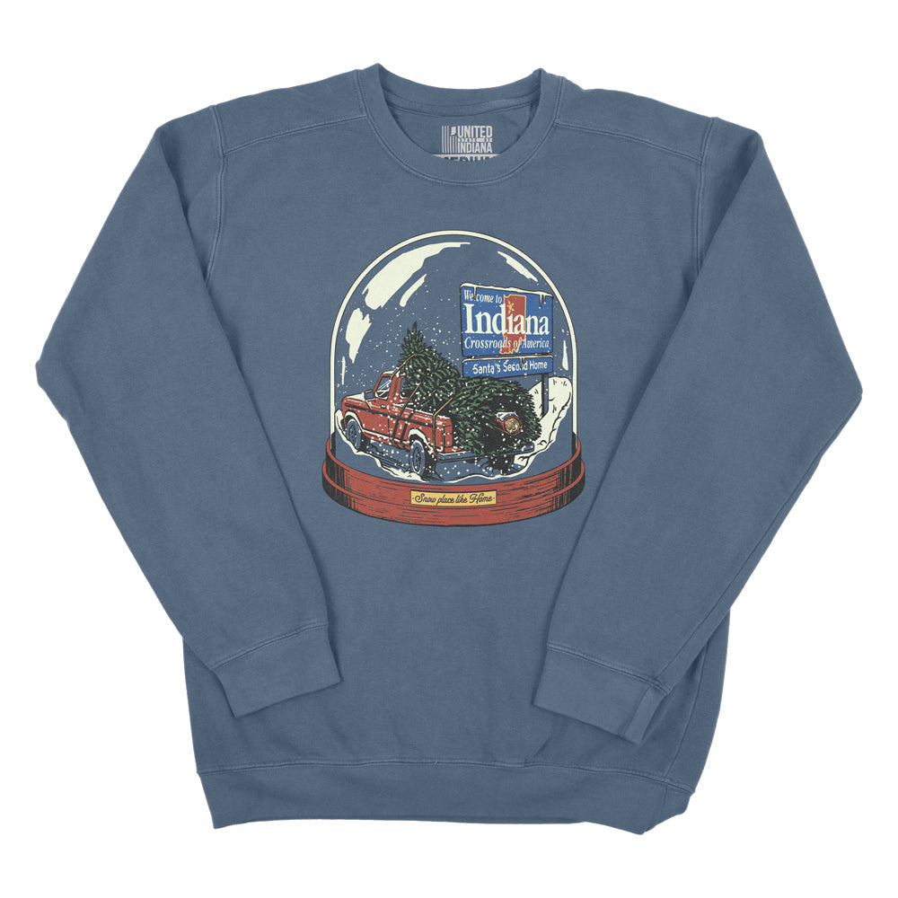 Snow Place Like Home Crewneck Sweatshirt - United State of Indiana