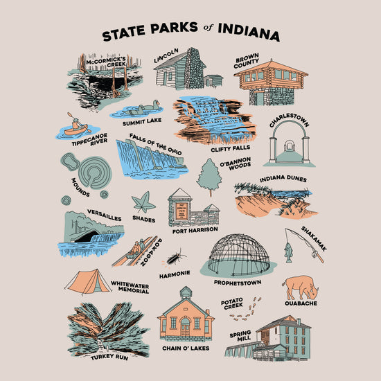 Indiana State Parks Tee - United State of Indiana