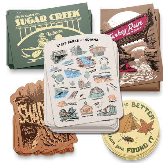Indiana State Parks Sticker Pack - United State of Indiana