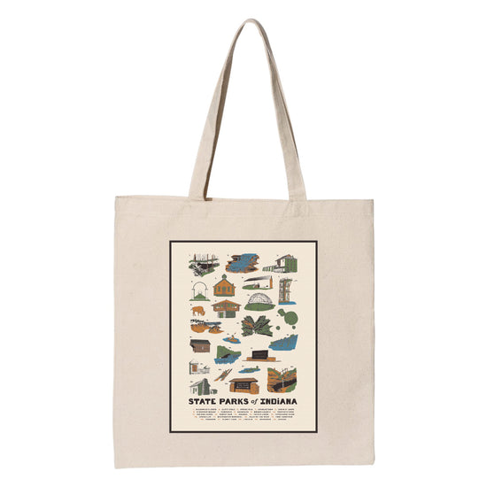 State Parks of Indiana Tote Bag - United State of Indiana