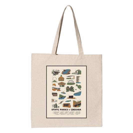 State Parks of Indiana Tote Bag - United State of Indiana