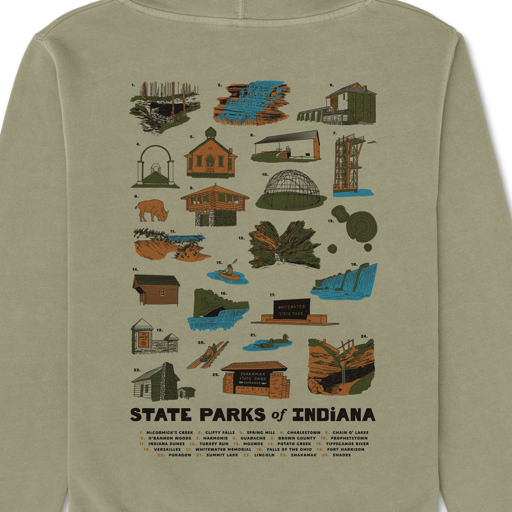Indiana State Parks Hoodie - United State of Indiana