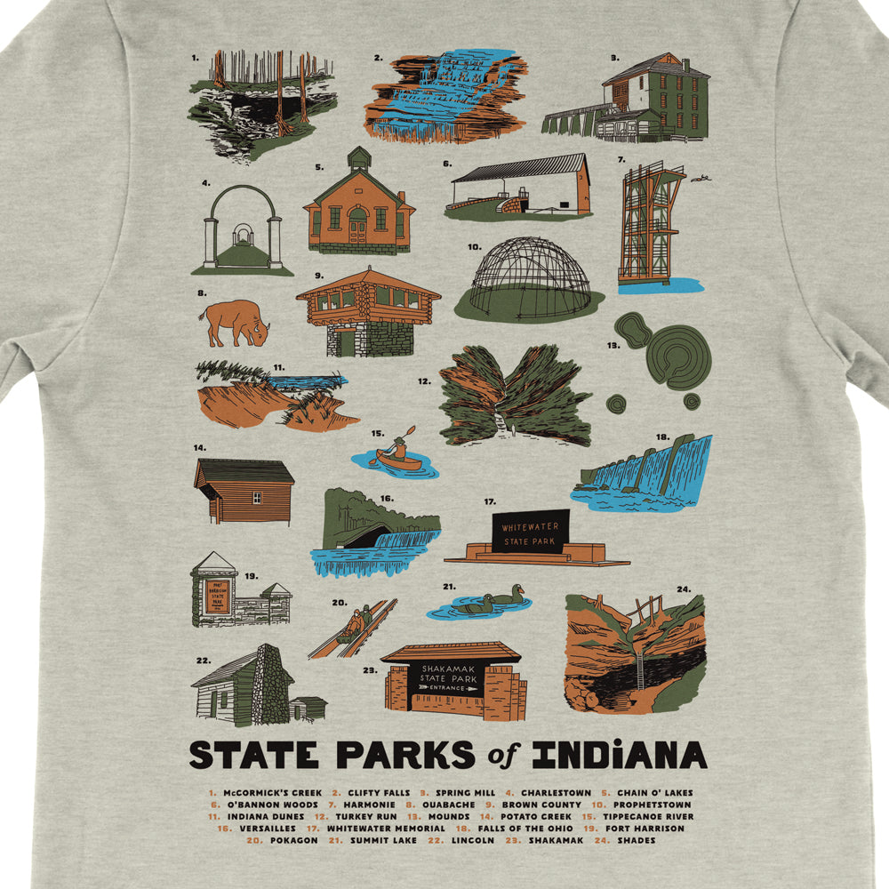 State Parks of Indiana Tee - United State of Indiana
