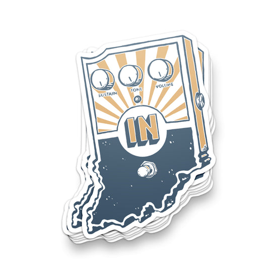Sugar Cream Fuzz Sticker - United State of Indiana