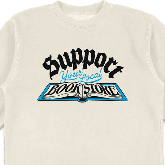 Support Your Local Bookstore Crewneck - United State of Indiana