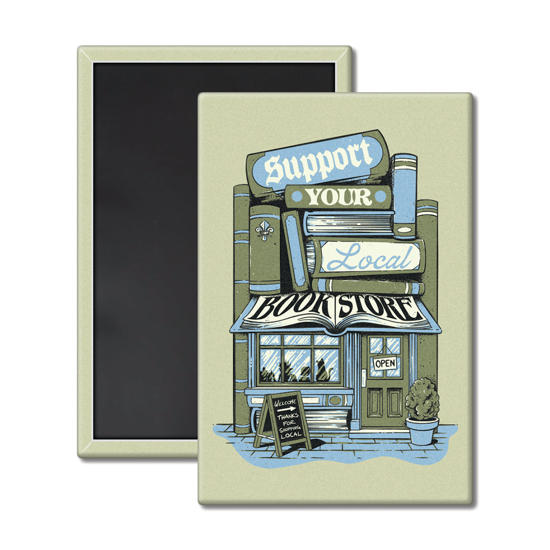 Support Your Local Bookstore Magnet - United State of Indiana