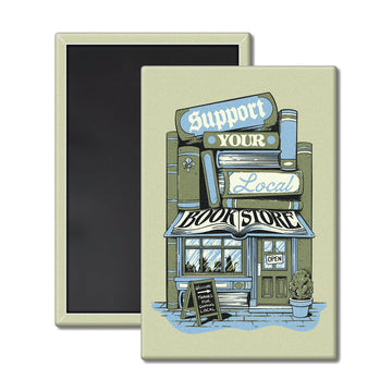 Support Your Local Bookstore Magnet - United State of Indiana