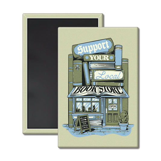 Support Your Local Bookstore Magnet - United State of Indiana