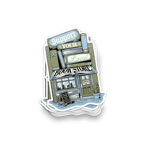 Support Your Local Bookstore Sticker - United State of Indiana