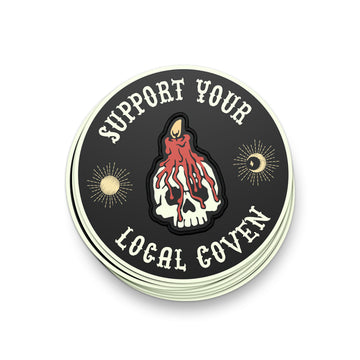 Support Your Local Coven Biker Sticker - United State of Indiana