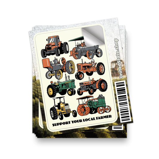 Tractors Through the Ages Sticker