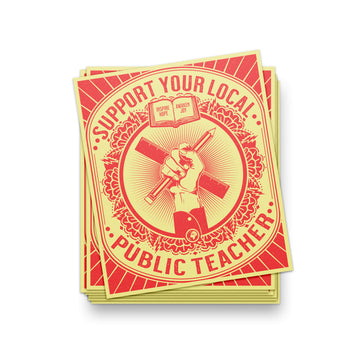 Support Your Local Teacher Sticker - United State of Indiana