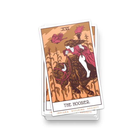 The Hoosier Tarot Sticker - United State of Indiana