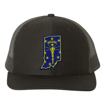 Torch State Trucker Cap - United State of Indiana