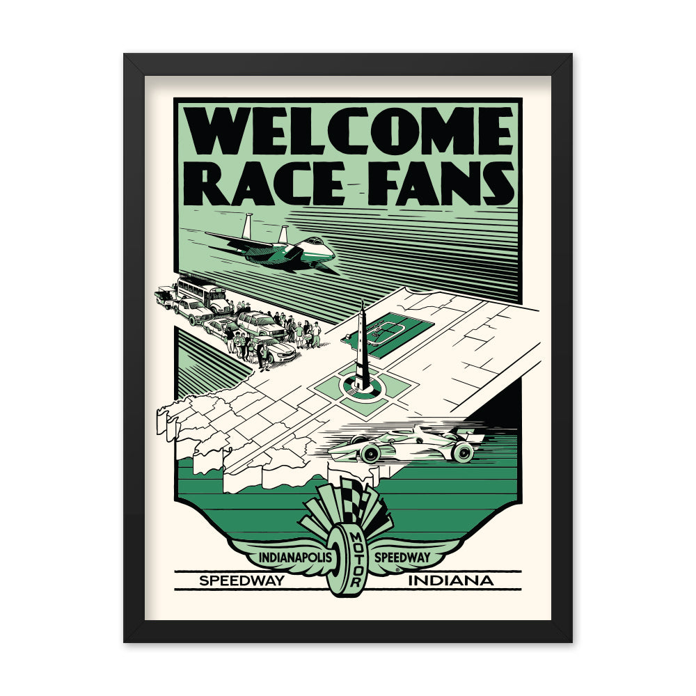[STORE] Welcome Race Fans Poster 18x24" - United State of Indiana