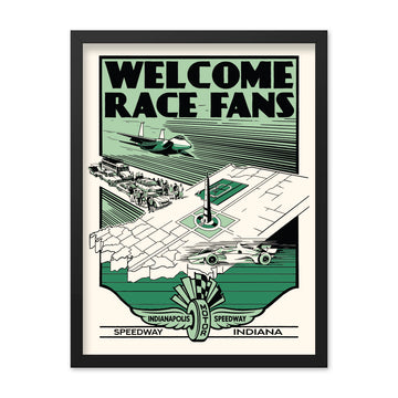 [STORE] Welcome Race Fans Poster 18x24" - United State of Indiana