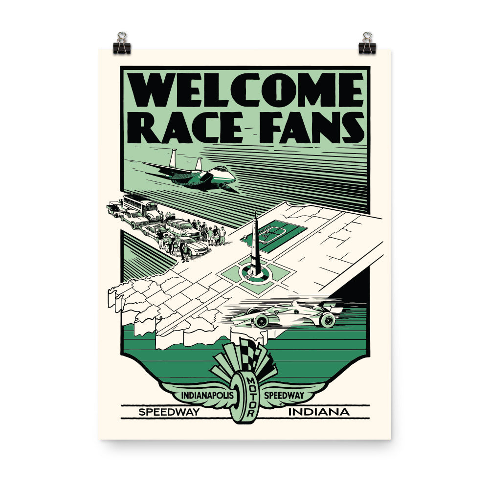 Welcome Race Fans Poster - United State of Indiana