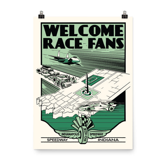 Welcome Race Fans Poster - United State of Indiana