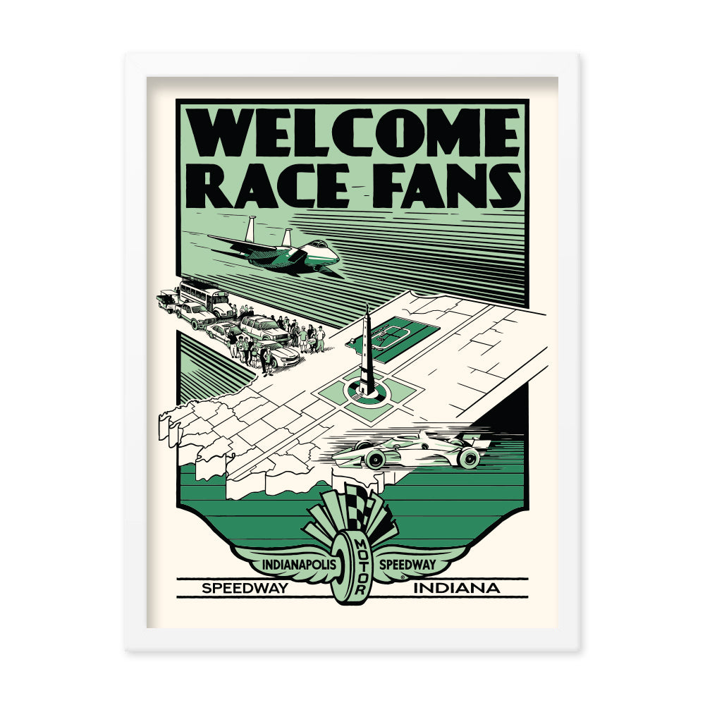 Welcome Race Fans Poster - United State of Indiana