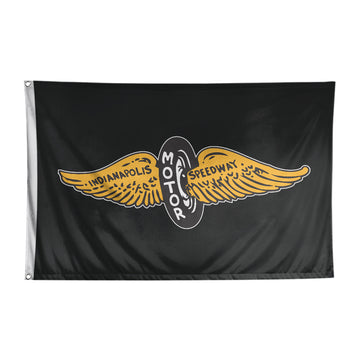 Vintage Winged Wheel Flag (2x3) - United State of Indiana