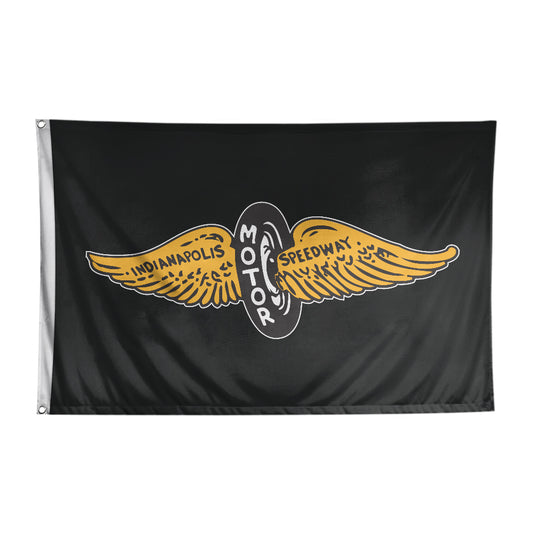 Vintage Winged Wheel Flag (2x3) - United State of Indiana