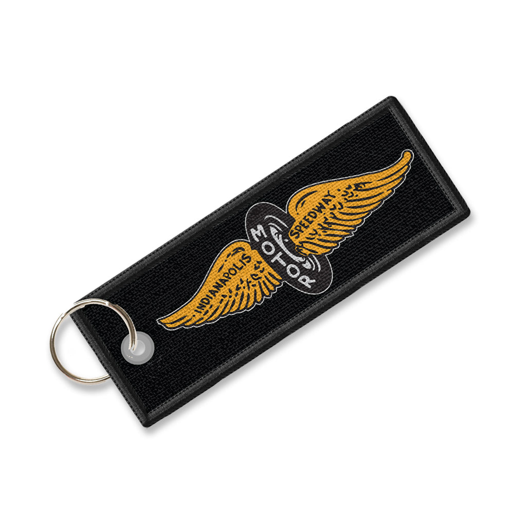 Vintage Winged Wheel Keychain - United State of Indiana