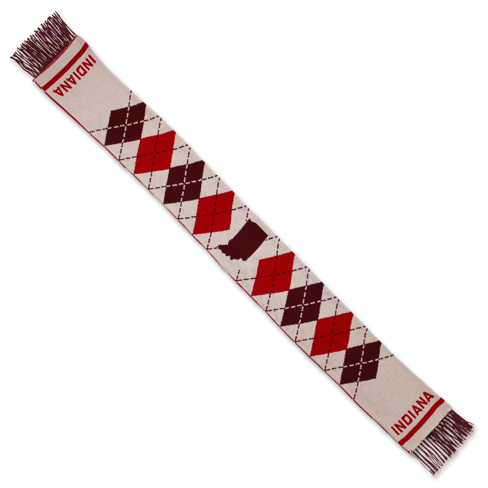 IN Indiana Argyle Scarf - United State of Indiana