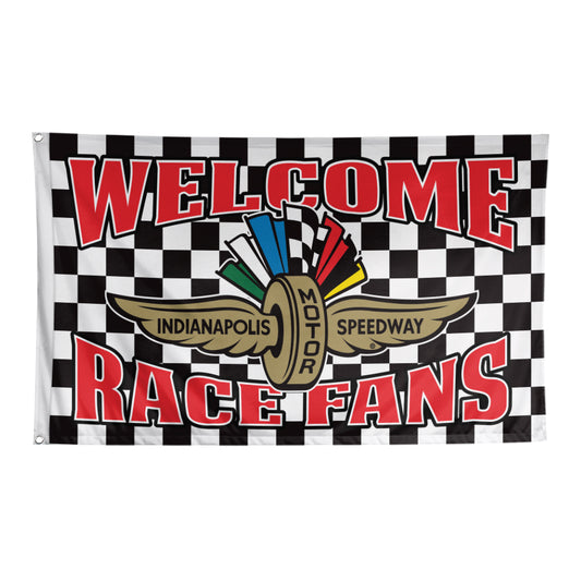 Welcome Race Fans Flag
