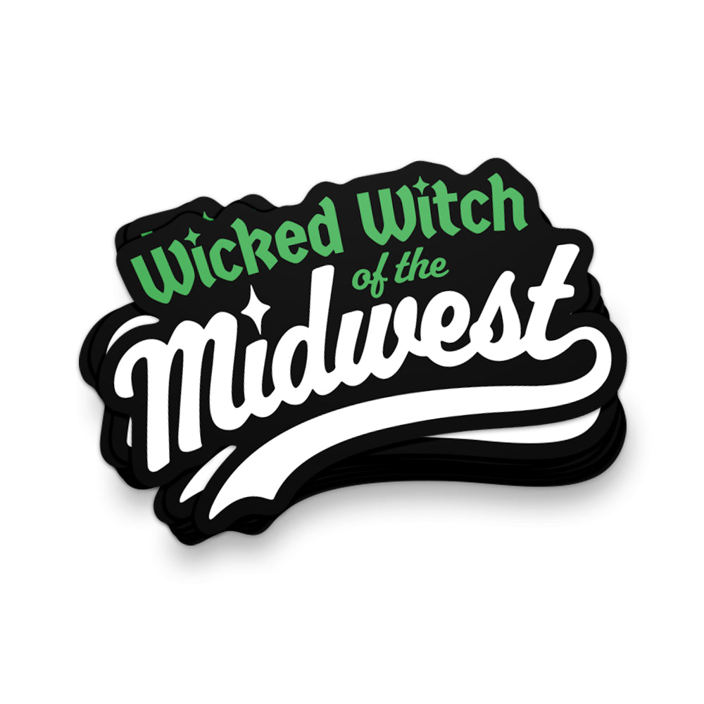 Wicked Witch of the Midwest Text Sticker - United State of Indiana