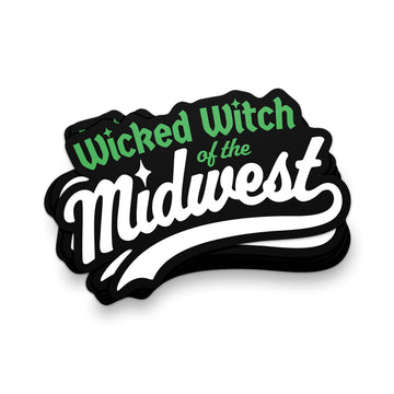 Wicked Witch of the Midwest Text Sticker - United State of Indiana