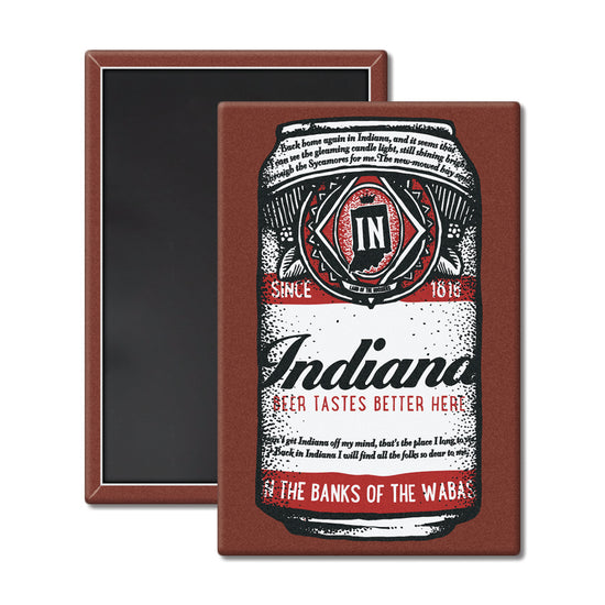 Indiana Beer Can Magnet - United State of Indiana
