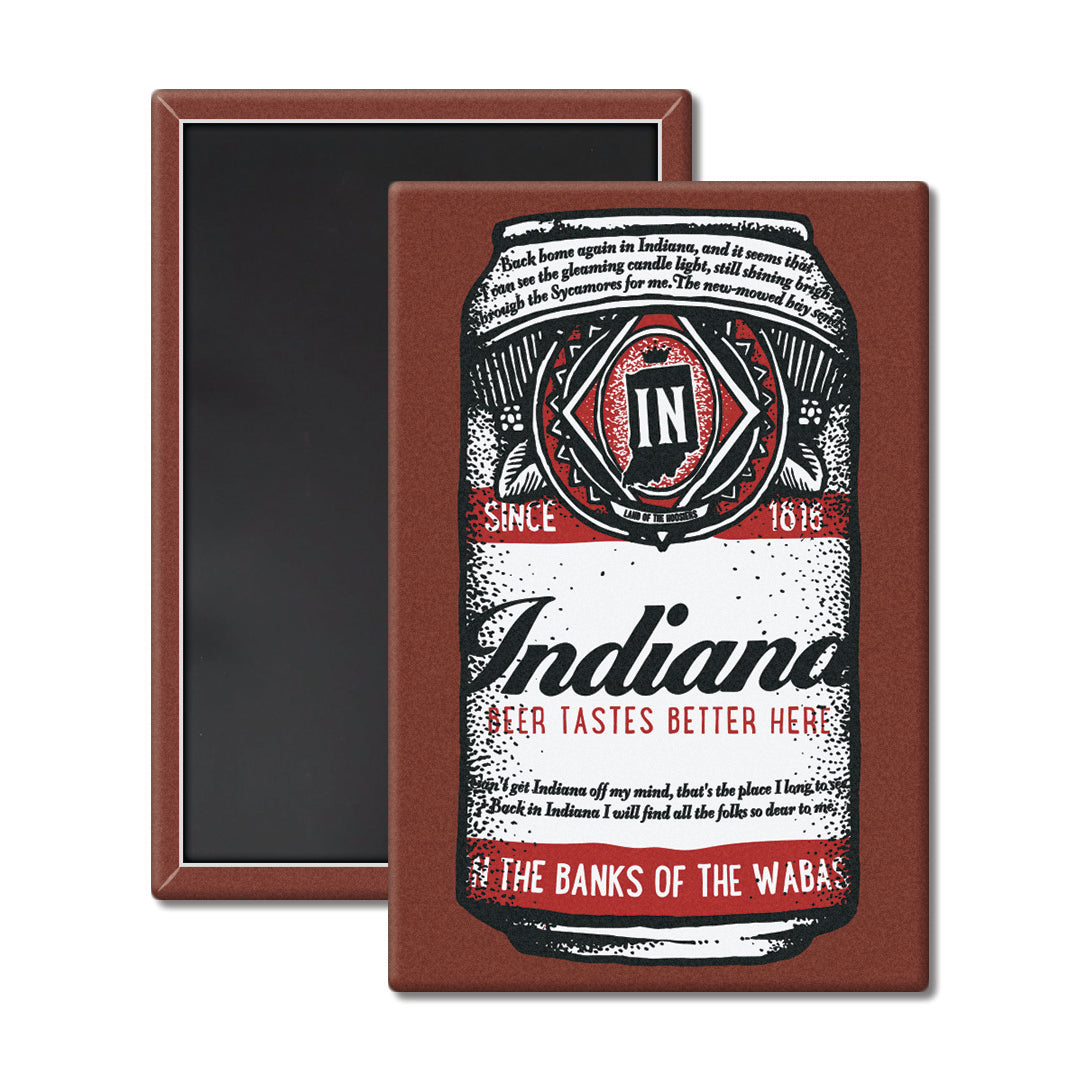 Indiana Beer Can Magnet - United State of Indiana