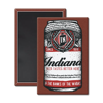 Indiana Beer Can Magnet - United State of Indiana