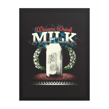 Retro Winners Drink Milk Poster - United State of Indiana