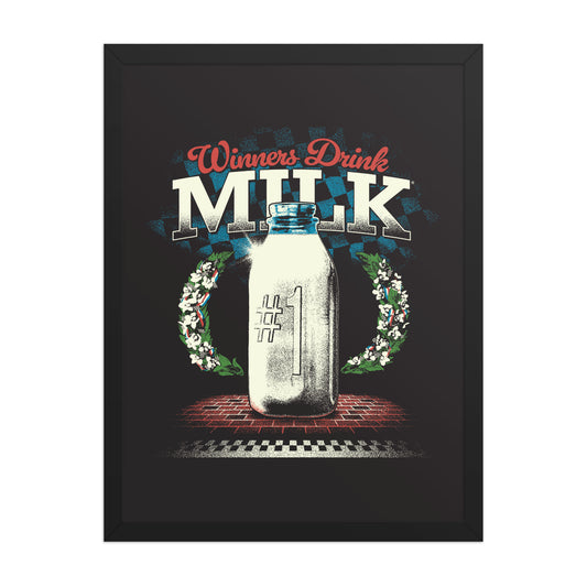 Retro Winners Drink Milk Poster - United State of Indiana