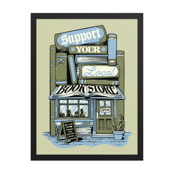 Support Your Local Bookstore Poster - United State of Indiana