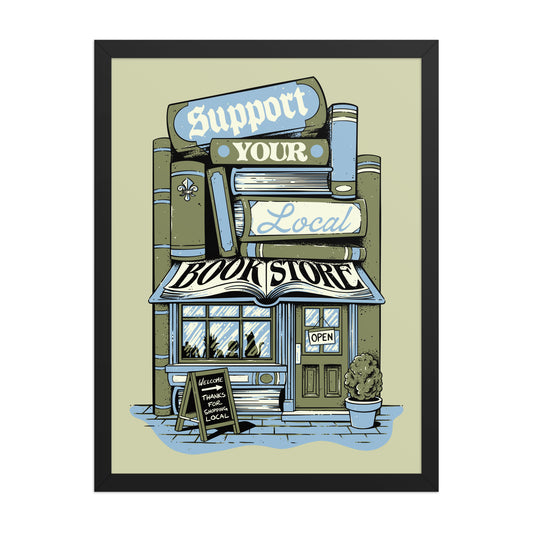 Support Your Local Bookstore Poster - United State of Indiana