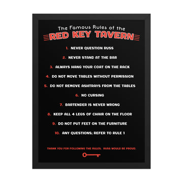 Red Key Rules Poster - United State of Indiana