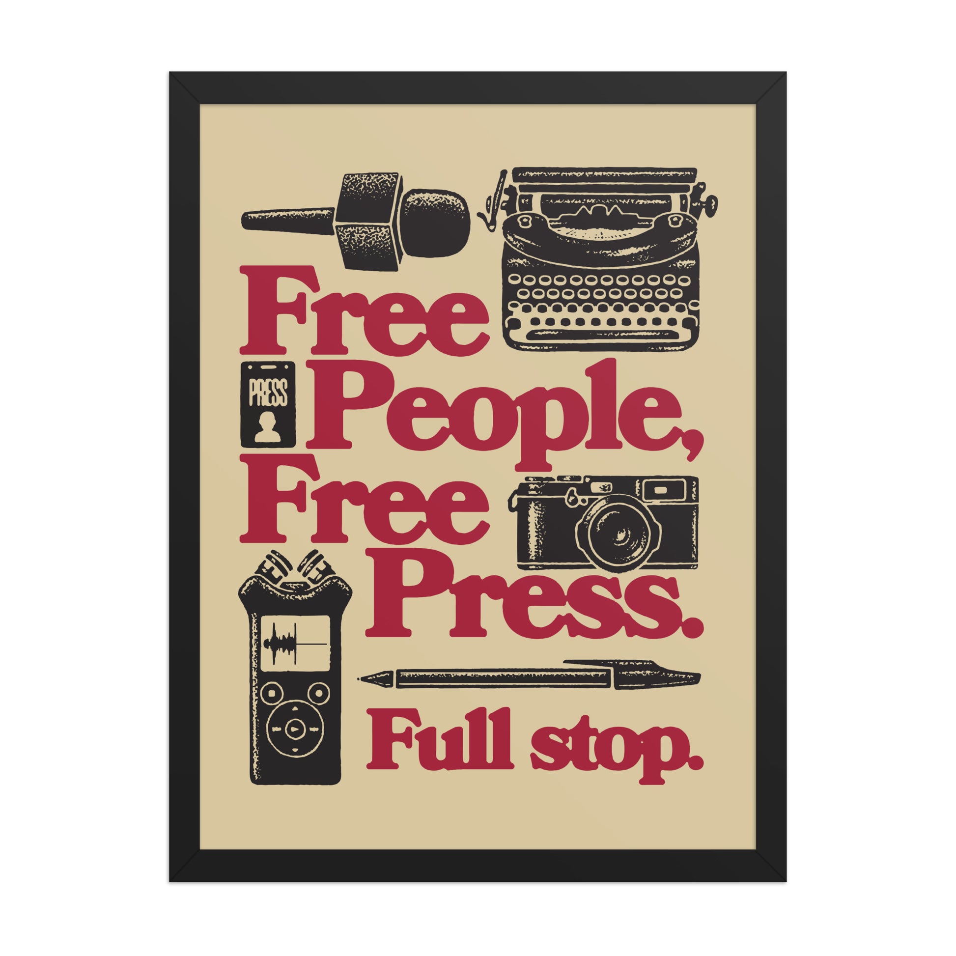 Free People, Free Press Poster - United State of Indiana